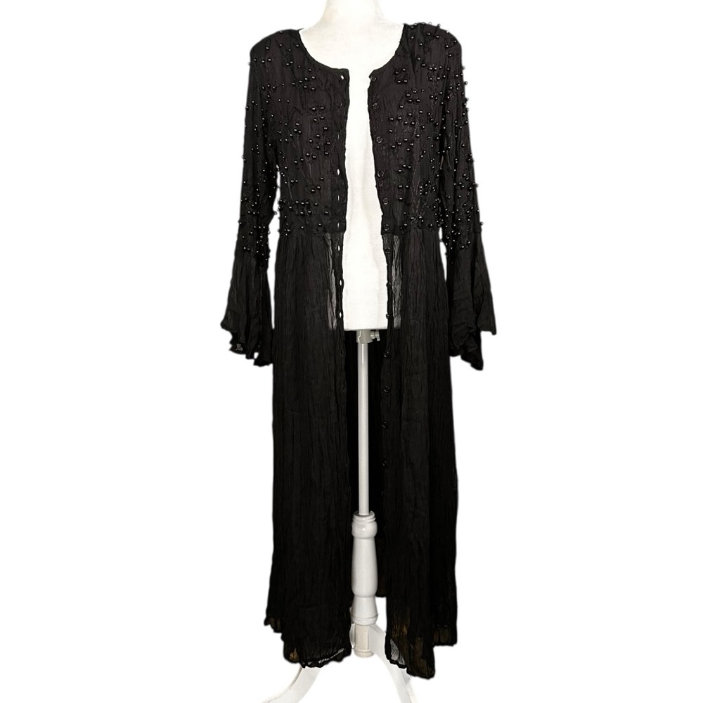 80's Jakelin Maxi Dress S FLAWS Witchy Whimsygoth Goth Fairy Grunge Thrashed - Picture 12 of 16